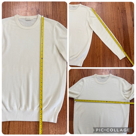 SuitSupply Off White Merino Crewneck Sweater size M - Picture 16 of 16